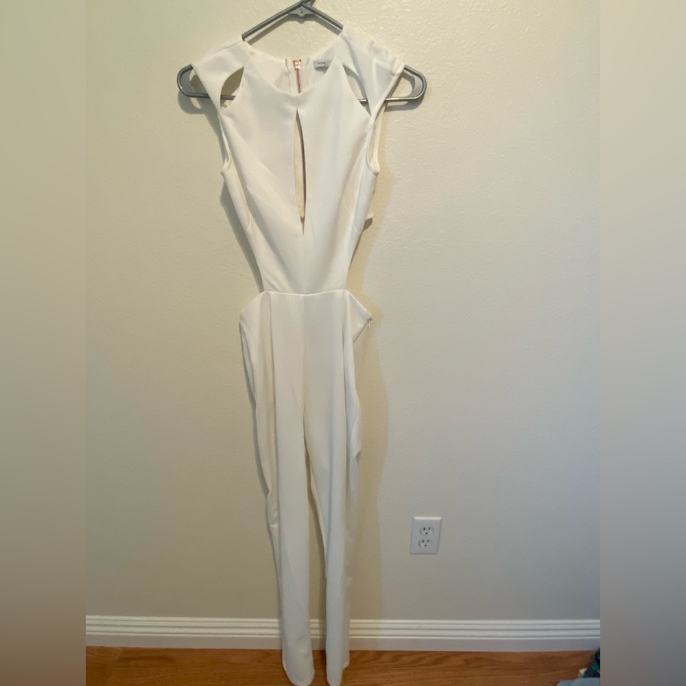 White jumpsuit fashion nova